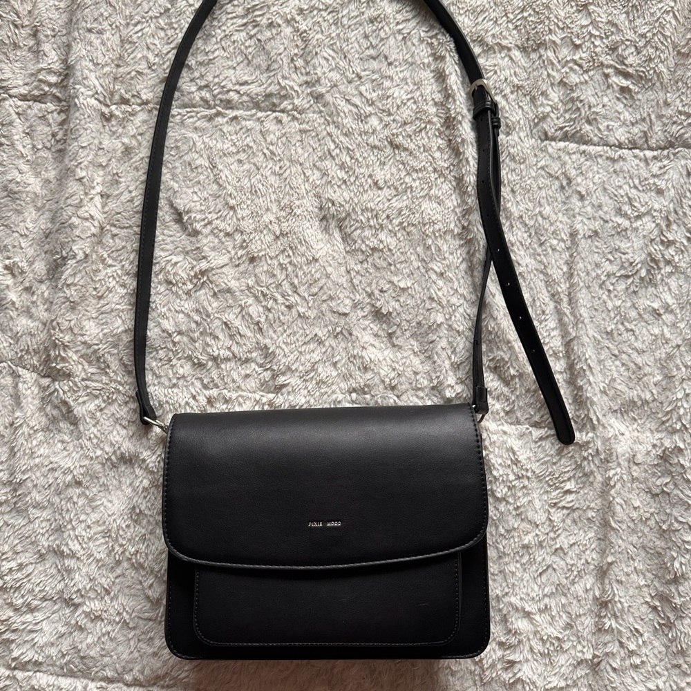 Pixie Mood Black Faux Leather Crossbody Bag - Picture 1 of 5